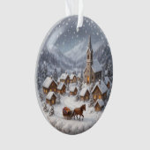 Winter Village In a Mountain Valley Ornament (voorkant)