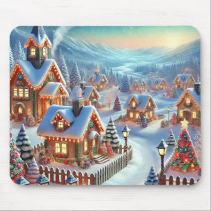 Winter Village Mousepad Gift Muismat
