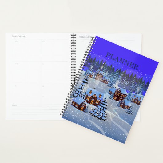 Winter Village Planner - Cosy Holiday Organizer (Devant avec enveloppe)