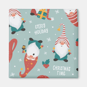 Winter Village Scene Merry Kerstmis, nieuwjaar Magneet