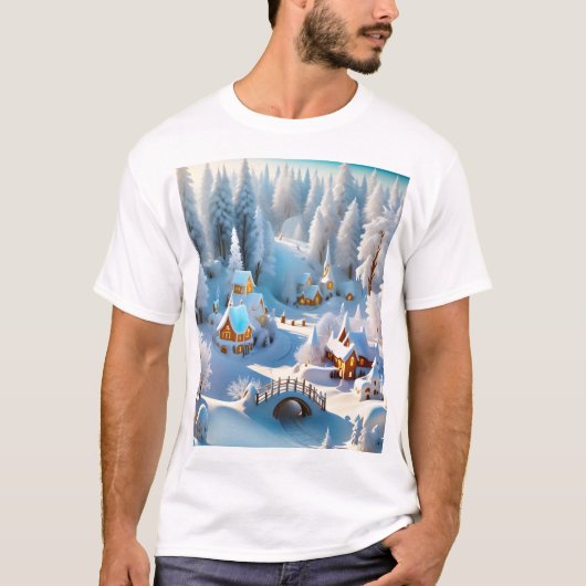 Winter Village T-shirt (Voorkant)