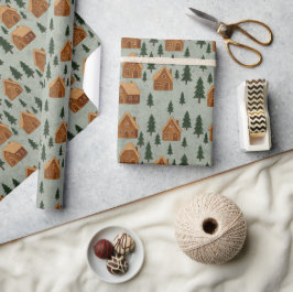 Winter Village Wrapping Paper Cadeaupapier