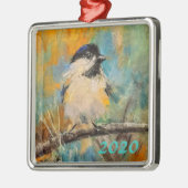 Winter Visitor 1 Metalen Ornament (Links)