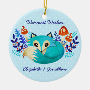 Winter Vos Keramische Versiering Keramisch Ornament