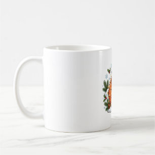Winter Vos Slingerlichten Kerst Kunst Koffiemok