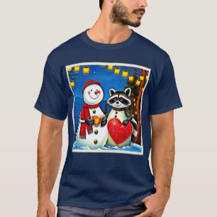 Winter Vrienden: Sneeuwman & Wasbeer Joy Design T-shirt