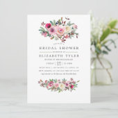 Winter Vrijgezellenfeest Floral Kaart (Staand voorkant)