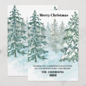 Winter Vrolijk Kerstvakantie Kaart (Voorkant / Achterkant)