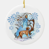 Winter Walk kerstversiering Keramisch Ornament (Achterkant)