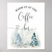 Winter Warm omhoog bij het Poster van de koffiebar (Voorkant)