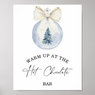 Winter warm-up bij de warme chocolademelk Poster