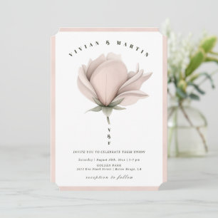 Winter warmte Bloemen bruiloft Kaart