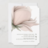 Winter warmte Single grote bloemen bruiloft Kaart (Voorkant)