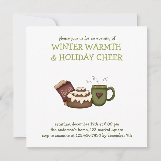 Winter Warmth ・ Cinnamon Roll Kaart (Voorkant)