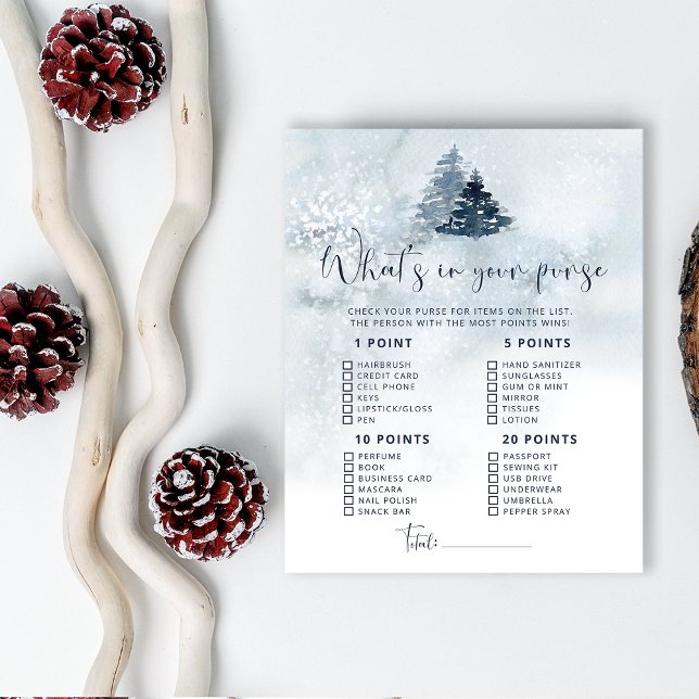 Winter wat er in je paarse baby shower spel zit (Creator heeft geüpload)