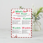 Winter Wat is er op uw telefoon Kerstmis spel kaar Kaart (Staand voorkant)