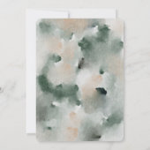 Winter Watercolor Witte Bloemen & Pijnboom Frame Kaart (Achterkant)