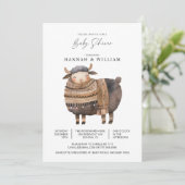 Winter Waterverf Baby shower Kaart (Staand voorkant)