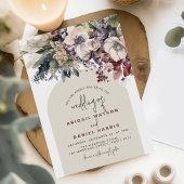 Winter Waterverf bloemenbruiloft Kaart