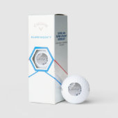 Winter Waterverf Bloemmonogram gepersonaliseerd Golfballen (Verpakking)