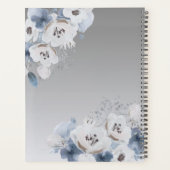 Winter Waterverf Bloemmonogram gepersonaliseerd Planner (Achterkant)