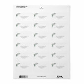 Winter Waterverf bruiloft Etiket (Full Sheet)