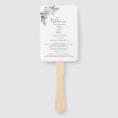 Winter Waterverf bruiloft Handwaaier (Voorkant)