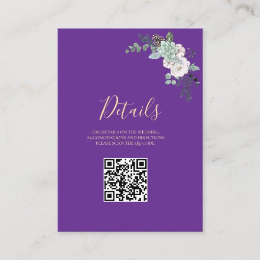 Winter Waterverf bruiloft Informatiekaartje (Voorkant)