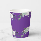 Winter Waterverf bruiloft Papieren Bekers (Achterkant)