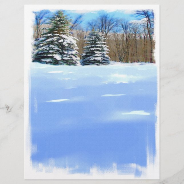 Winter Waterverf Letterhead (Voorkant)