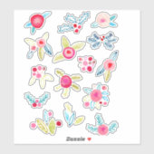 Winter Waterverf Sprigs en Foliage Sticker (Vel)