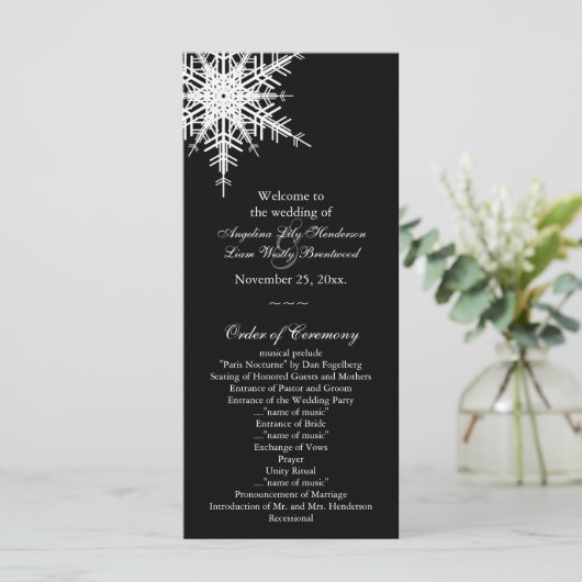 Winter Weddenprogramma Programma (Staand voorkant)