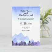 Winter Weddenschap Bomen Editable Party Kaart (Staand voorkant)