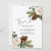 Winter Weddenschap Eucalyptus Greenery White Roses (Voorkant)