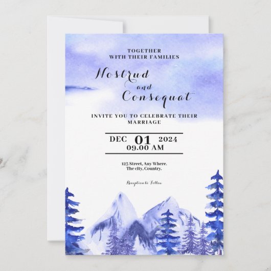 Winter Weddenschap Kaart (Voorkant)