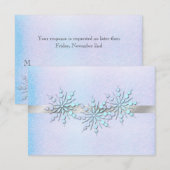 Winter Weddenschap-repetitie Dinner RSVP (Voorkant / Achterkant)