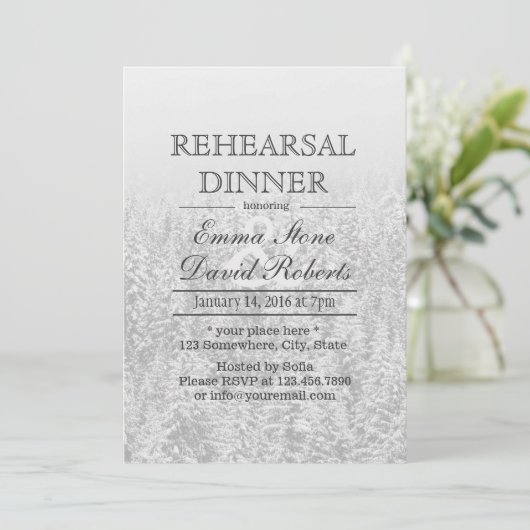 Winter Weddenschap sneeuwrepeater Kaart (Staand voorkant)