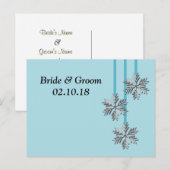 Winter Weddenschap Snowflake Theme Save the Date Aankondigingskaart (Voorkant / Achterkant)