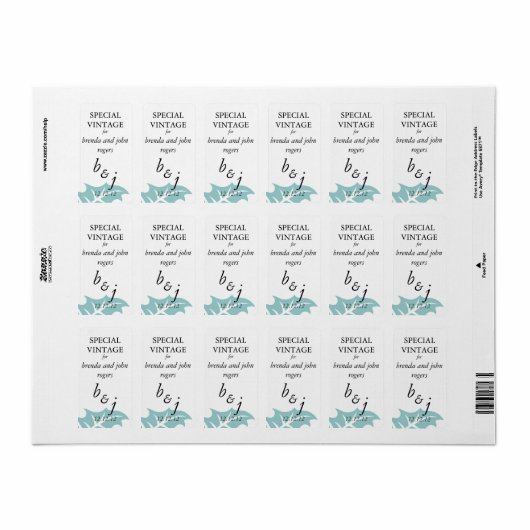 Winter Weddenschap Wine Bottle Labels (Full Sheet)