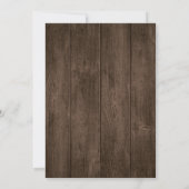 Winter Weddenschap Wood String Lights Pine Uitnodi Save The Date (Achterkant)