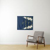 Winter Wedding Back Drop Greenery Foto Booth Navy Wandkleed (In Situ (horizontaal))