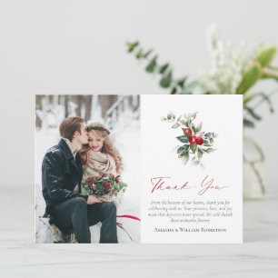Winter Wedding Bedankt Card met Feestelijke Touch Save The Date