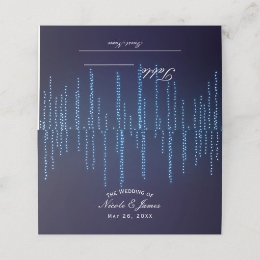 Winter Wedding Elegant Blue Sparkle String Lights (Buitenkant ongevouwen)