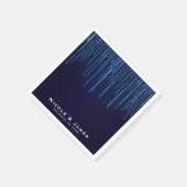 Winter Wedding Elegant Blue Sparkle String Lights Servet (Hoek)