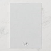 Winter Wedding Invitation with Cream Bow and Flora (Dos)