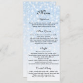 Winter Wedding menu, Snowflake Wedding Menu (Voorkant / Achterkant)