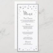 Winter Wedding Menu / Snowflake Wedding Menu (Voorkant / Achterkant)