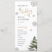Winter Wedding Programma Kerst Wedding Programma (Voorkant)