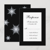 Winter Wedding RSVP Kaartje (Voorkant / Achterkant)