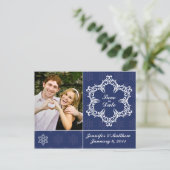 Winter Wedding Save the Date Foto Briefkaart - Ned (Staand voorkant)
